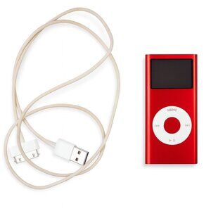 Apple iPod Nano 4th Gen (PRODUCT)RED MP3 Player Engraved w/USB Cable Bundle-I057